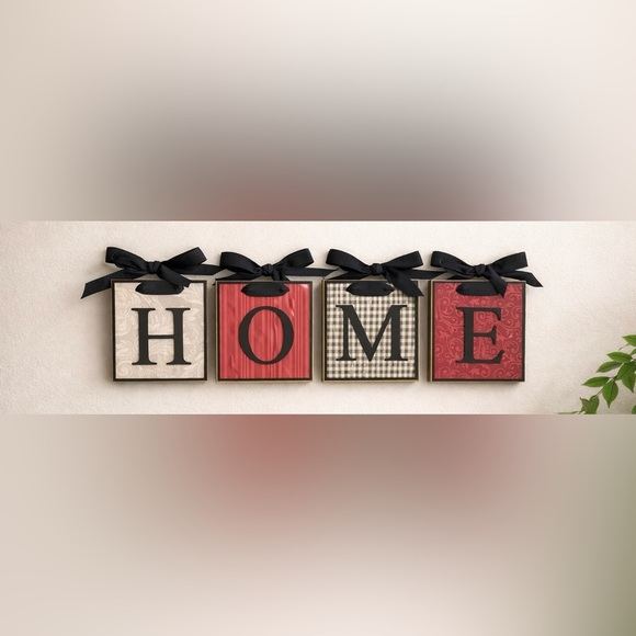 Other - Decorative “HOME” Wall Plaques | Farmhouse Wall Decor | Cozy Home Sign Set